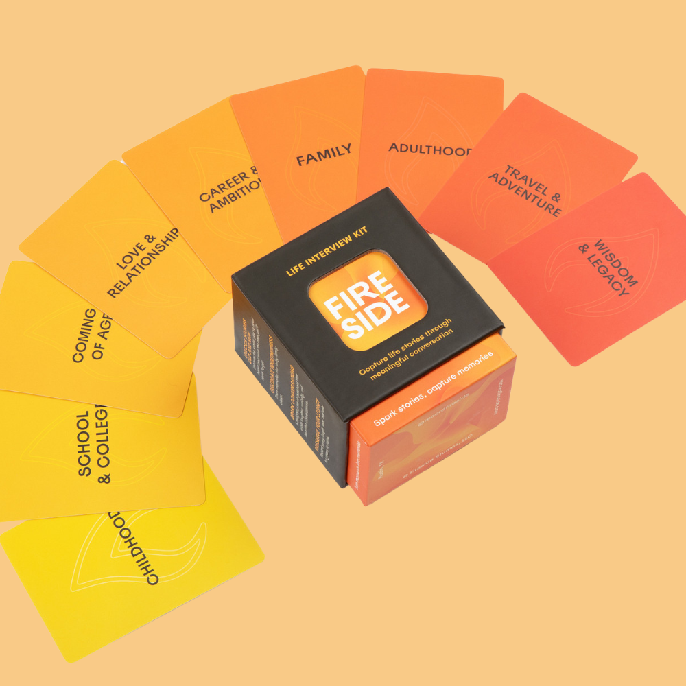 Cards fanned out by color