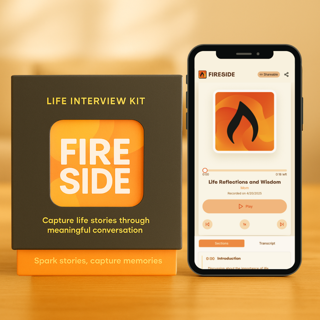 Life story card pack and app for recording life interviews