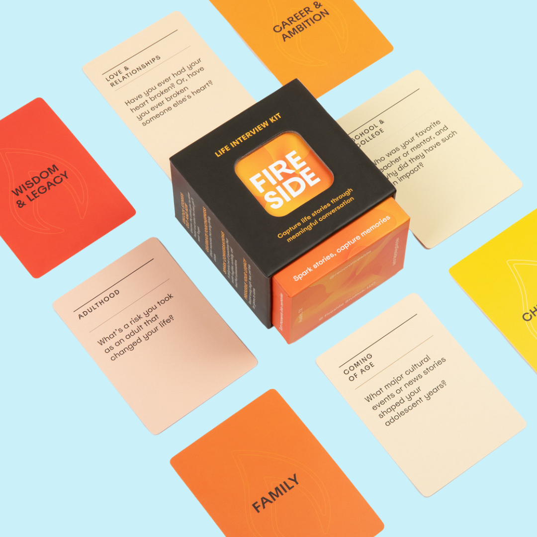 Card pack with cards on table